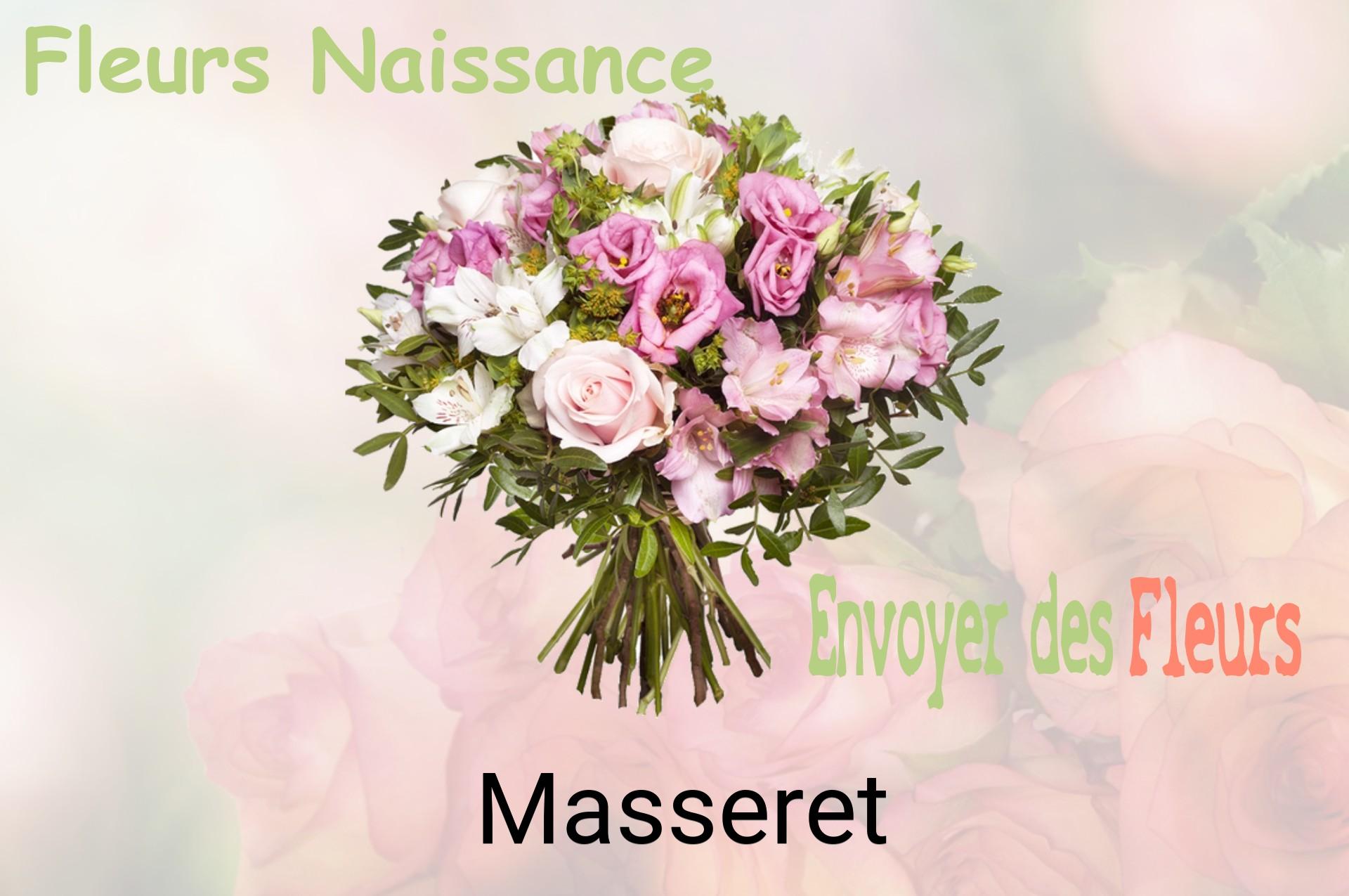 Bouquet de fleurs de naissance livré à Masseret